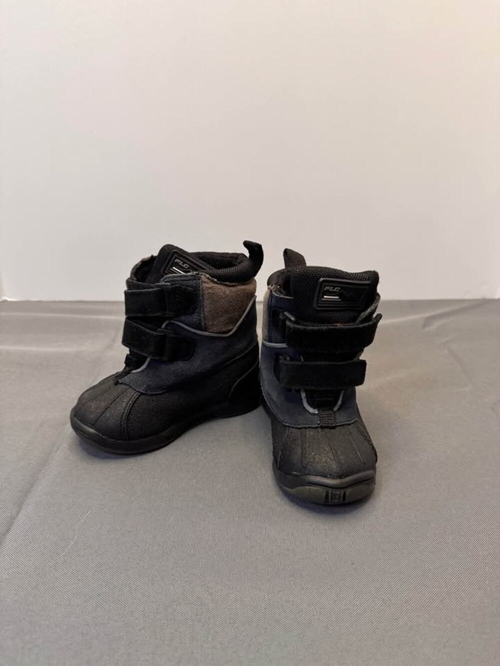 PLG toddler boots size 5 black/grey #351